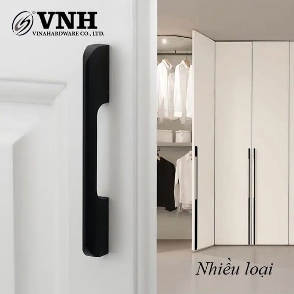 Tay nắm tủ màu nhôm mờ Vinahardware, hàng nhẹ - HD0403M500