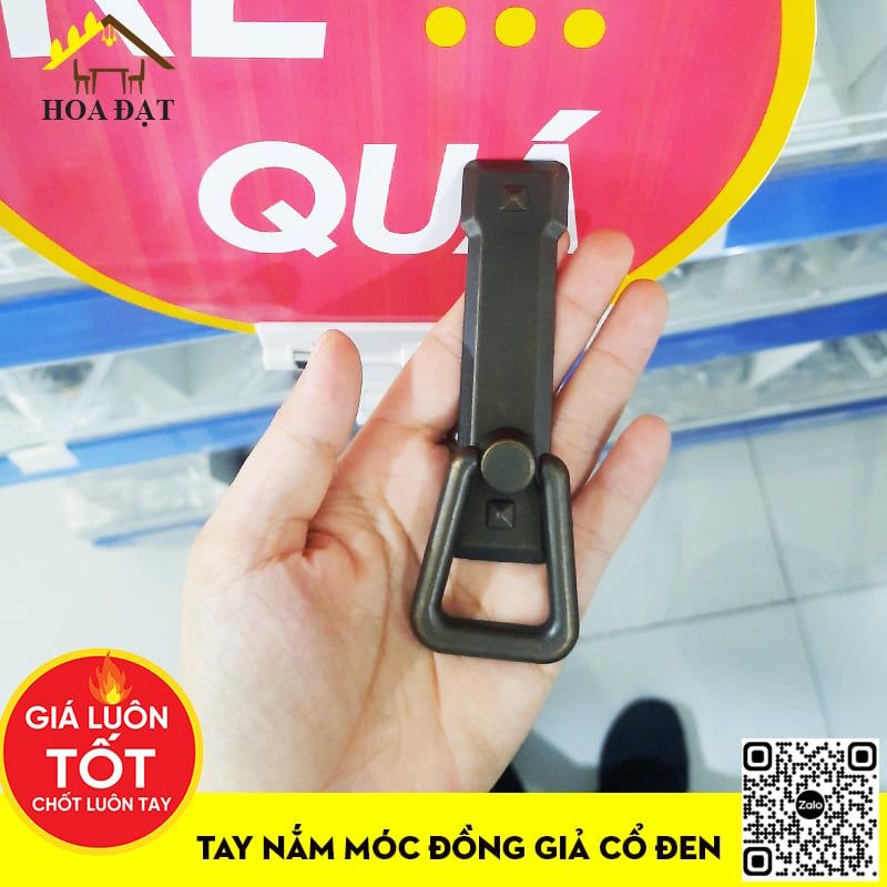 Tay nắm móc đồng giả cổ đen Vinahardware kích thước dài: 95mm HD0027-HD0027