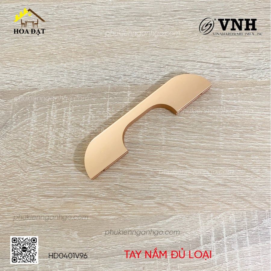 Tay nắm tủ Vinahardware màu vàng mờ-HD0401V96