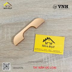 Tay nắm tủ Vinahardware màu vàng mờ-HD0401V96