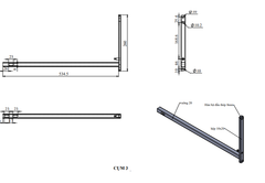 Tay nâng mặt bàn cụm C3 Vinahardware TNMBC3