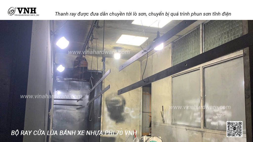 Bánh xe tiện nhựa cửa lùa Vinahardware - VNH120322 - Phi 70mm