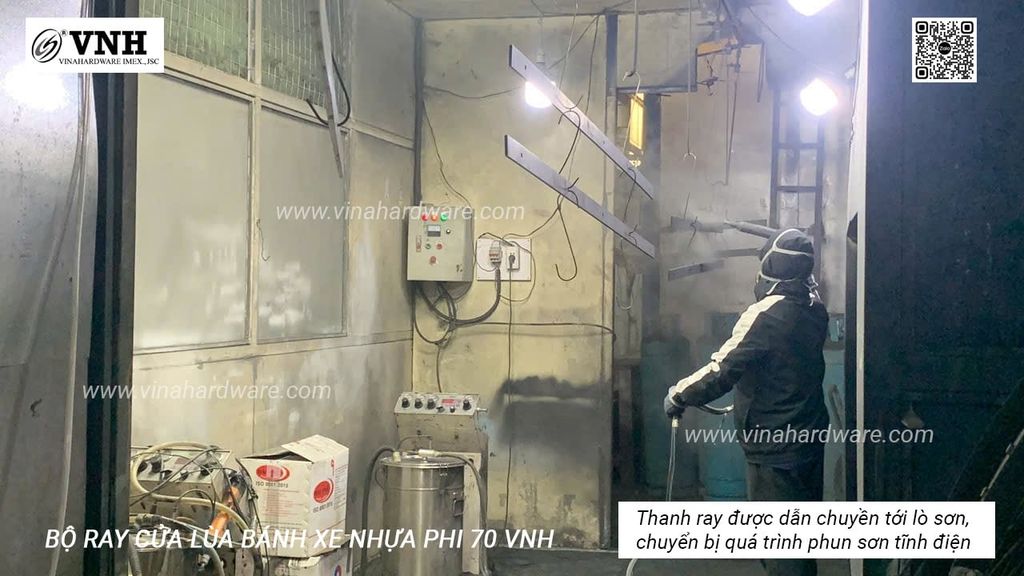 Bánh xe tiện nhựa cửa lùa Vinahardware - VNH120322 - Phi 70mm
