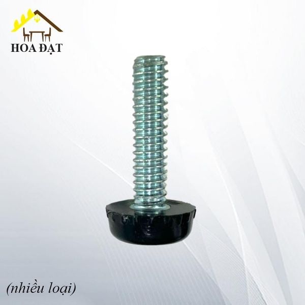 Chân tăng chỉnh 1/4x28mm, đế phi 15x7mm, màu đen - TA1428T15K