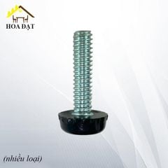 Chân tăng chỉnh 1/4x28m  Vinahardware, đế phi 15x7mm, màu đen - TA1428T15K