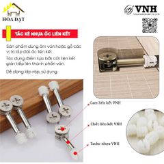 Tắc kê nhựa ốc liên kết Vinahardware kích thước M6x11 VNH WG611-WG611