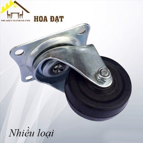 Bánh xe tủ đen không khóa Vinahardware loại 100mm CT8257-CT8257