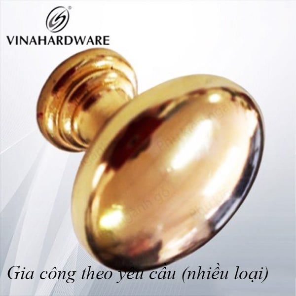 Núm tủ màu đồng vàng Vinahardware loại 29x31mm HD2009BR-HD2009BR