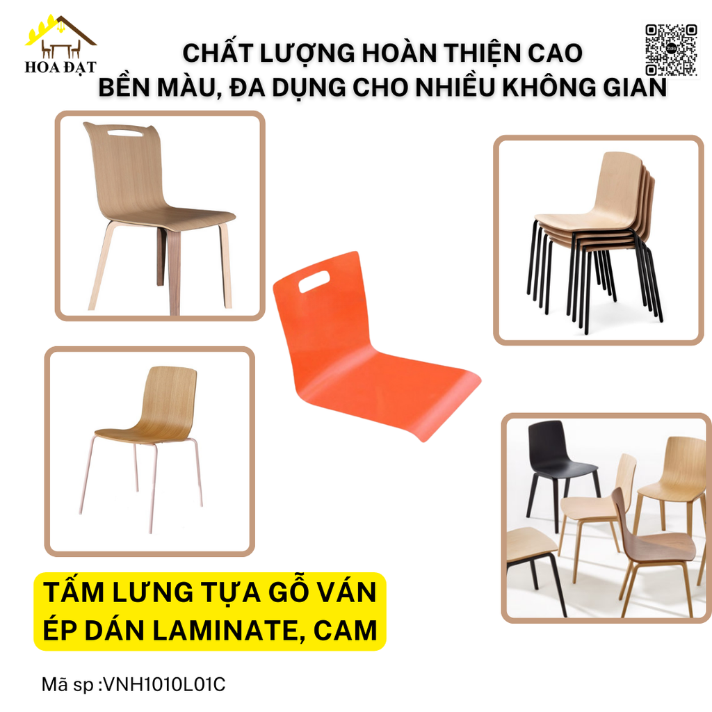Mặt ghế băng lưng tựa Vinahardware, bằng nhựa - VNH1410NC
