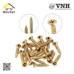 Vít đầu bằng răng nhuyễn Vinahardware loại M2, màu vàng - ZS212Y