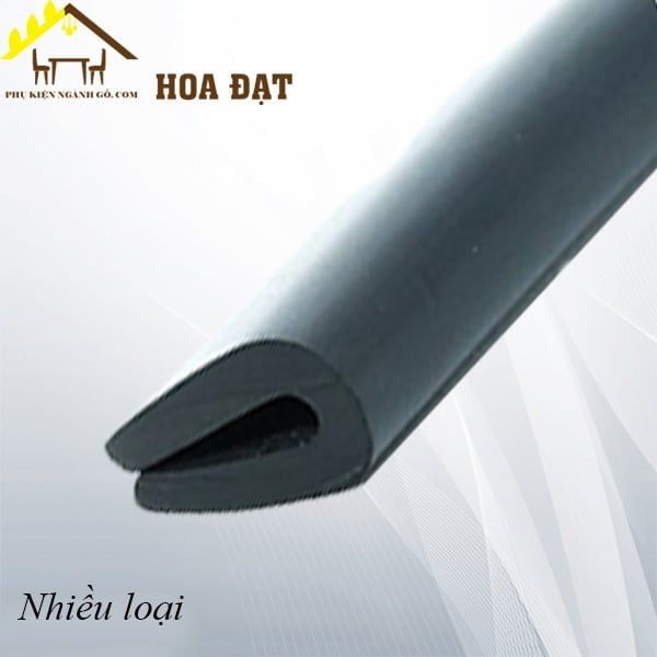 Ron nhựa chữ U 1.5mm, nhựa PVU, màu đen - RONU15