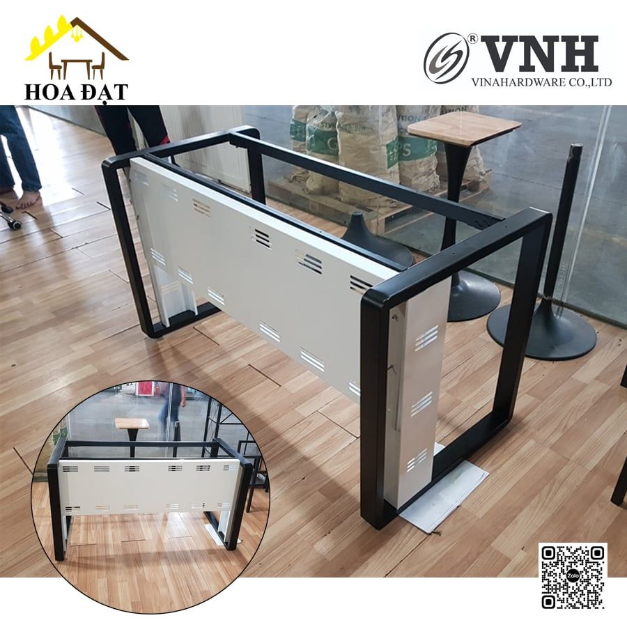 Khung bàn sắt Vinahardware, sơn đen mờ - VNH1350650730B