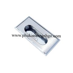Tay nắm âm ngăn kéo thiết kế vuông Nikel xước Vinahardware loại 64mm VN1 HD0133
