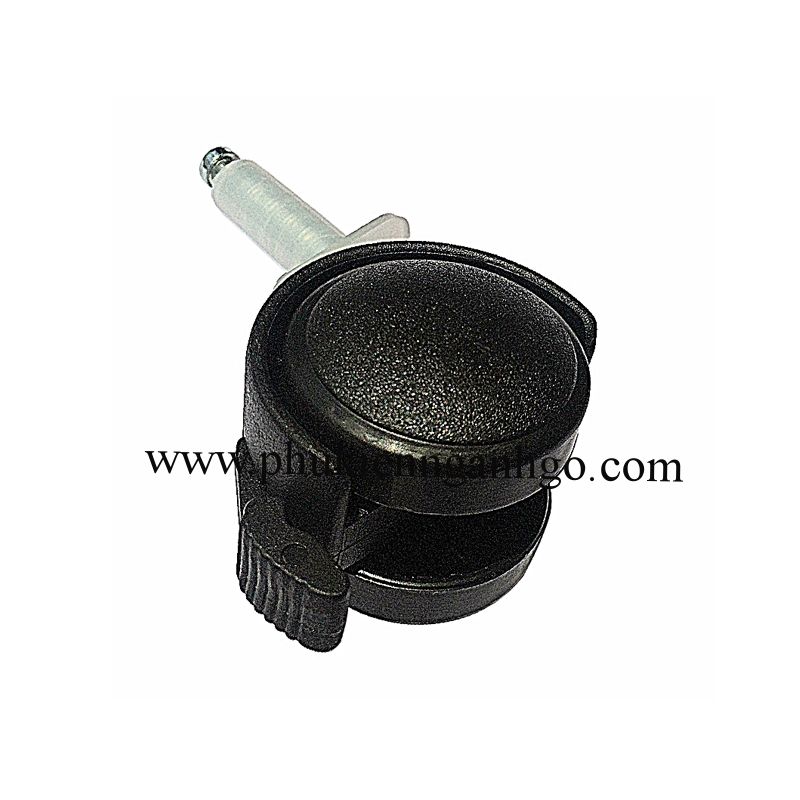 Bánh xe ghế Vinahardware loại Ti 8x18mm đường kính bánh 50mm màu đen không khoá CT818KK50