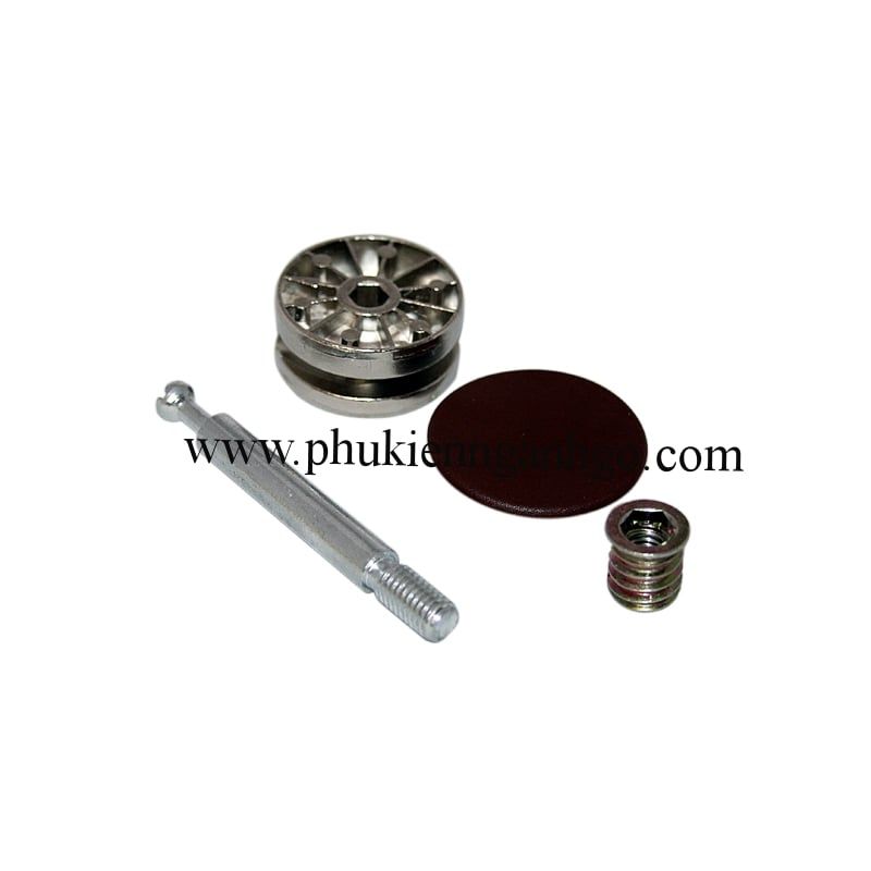 Bộ ốc liên kết loại lớn cam 35 Vinahardware, cốt 8x76, nắp chụp 40 VNH CC0095