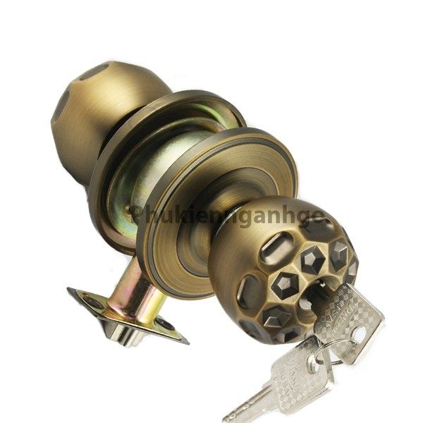 Khóa cửa núm tròn màu đồng cổ điển/ Knob door lock -SP000060-SP000060