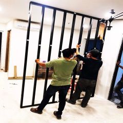 Bộ vách ngăn kính màu trà Vinahardware loại 1890x60x2600mm-VNH000190-VNH000190