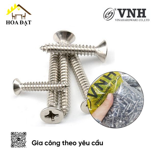 Vít đầu bằng răng nhuyễn M2, màu trắng - ZS28