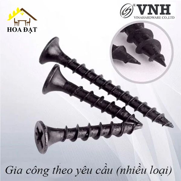 Vít đầu bằng răng nhuyễn M3, màu đen - HDSB313 - ZS0310B