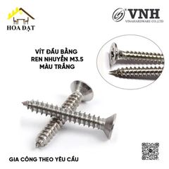 Vít đầu bằng răng nhuyễn M3.5, màu trắng - ZS3515SN