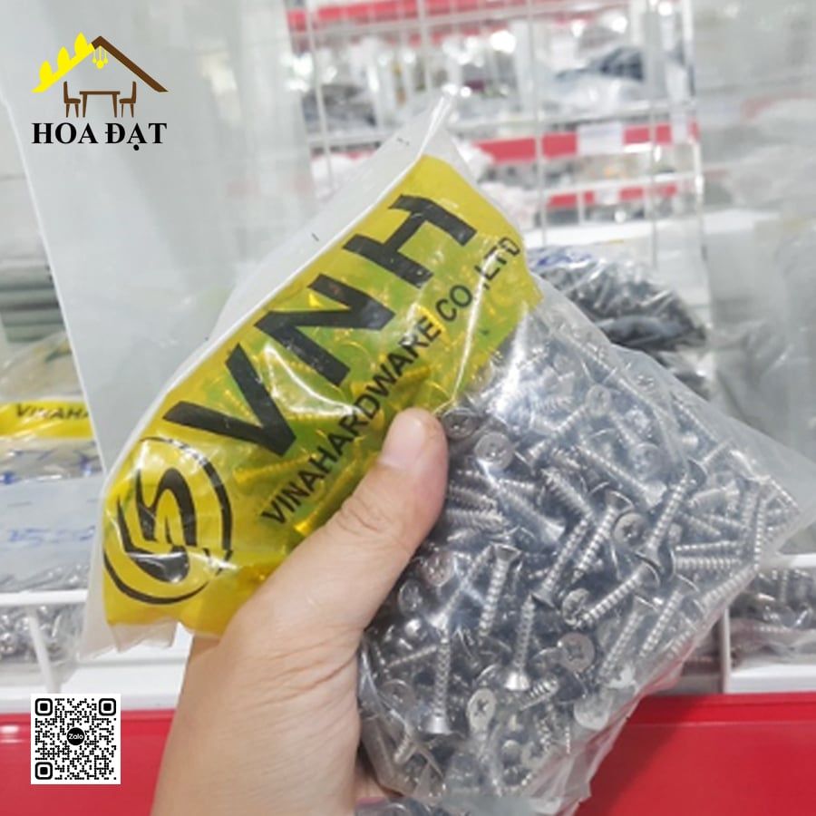 Vít đầu bằng ren nhuyễn Vinahardware loại M2, M4, màu niken