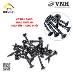 Vít đầu bằng răng thưa, thân ốm M4, hàng phôi - VG440TP