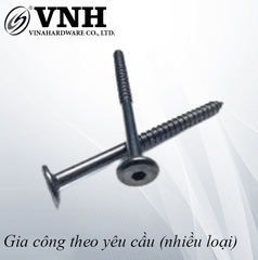 Vít gỗ lục giác chìm M6, màu đen Vinahardware - VGLGC650B