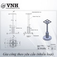 Bộ khung bàn ghế quầy bar Vinahardware, sơn đen tĩnh điện - VNH023003