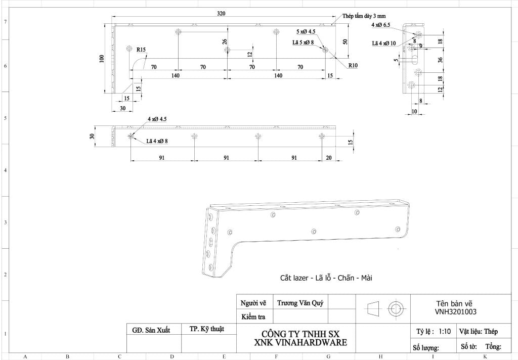 Pat (Bas) sắt bàn trang điểm Vinahardware, sơn đen mờ - VNH4501013