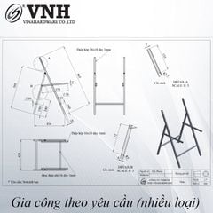 Ghế gấp Vinahardware, sơn tĩnh điện xám - VNH430490