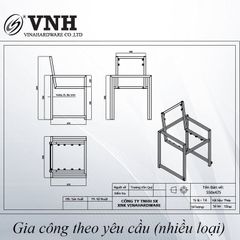Khung ghế sắt Vinahardware, sơn đen - VNH550475