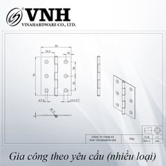 Bản lề lá sắt Vinahardware, xi trắng - VNH55701