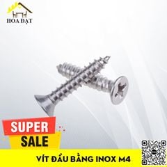 Vít đầu bằng răng nhuyễn Vinahardware loại M3, M4, M5, M7 inox 304 - HDSB329-ZS420I