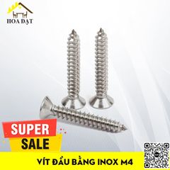 Vít đầu bằng răng nhuyễn Vinahardware loại M3, M4, M5, M7 inox 304 - HDSB329-ZS420I