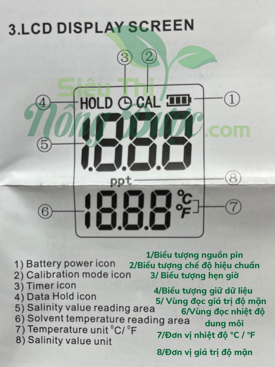 MÁY ĐO ĐỘ MẶN SMART SENSOR SALINITY METER AR 8012