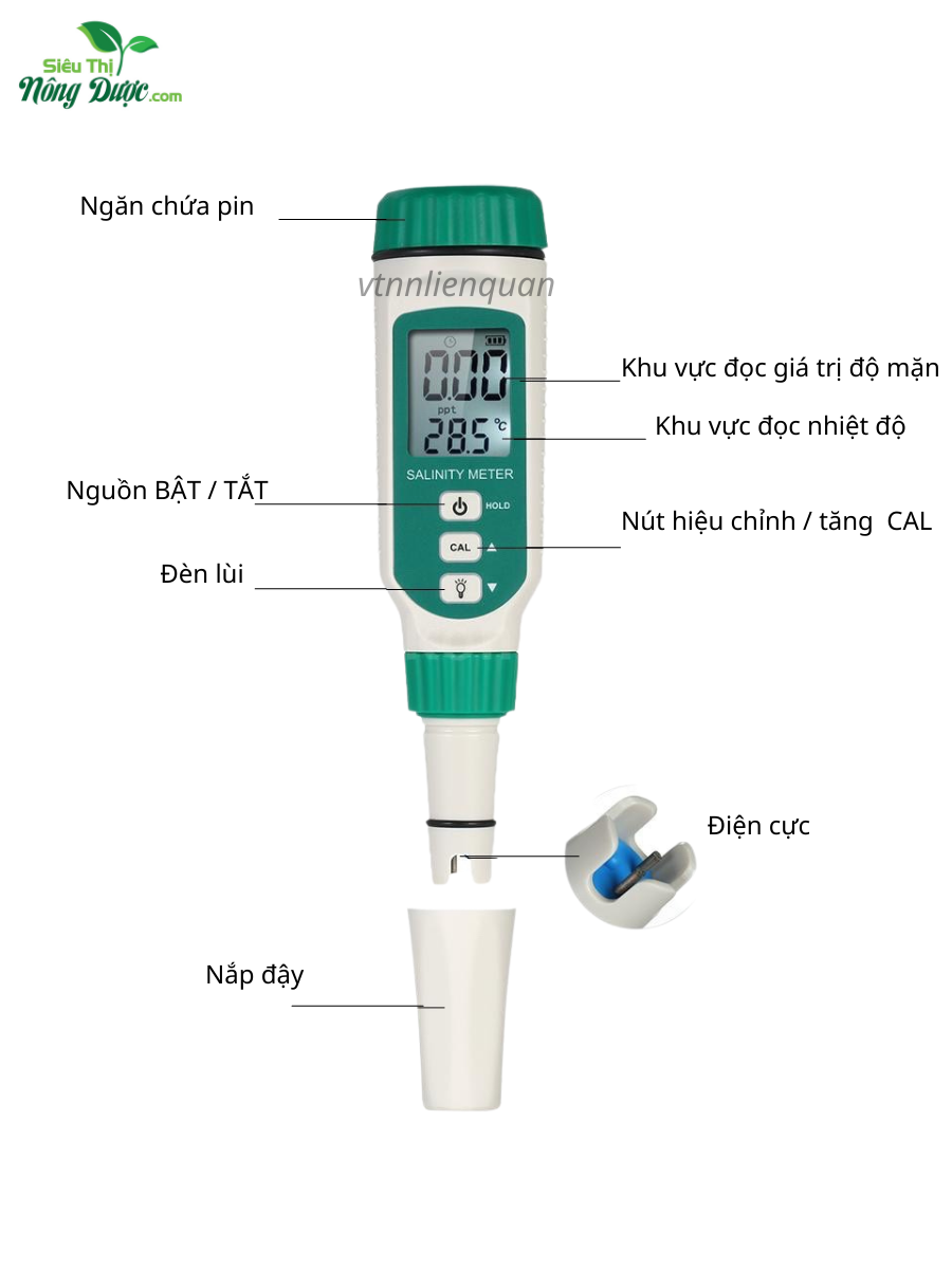 MÁY ĐO ĐỘ MẶN SMART SENSOR SALINITY METER AR 8012