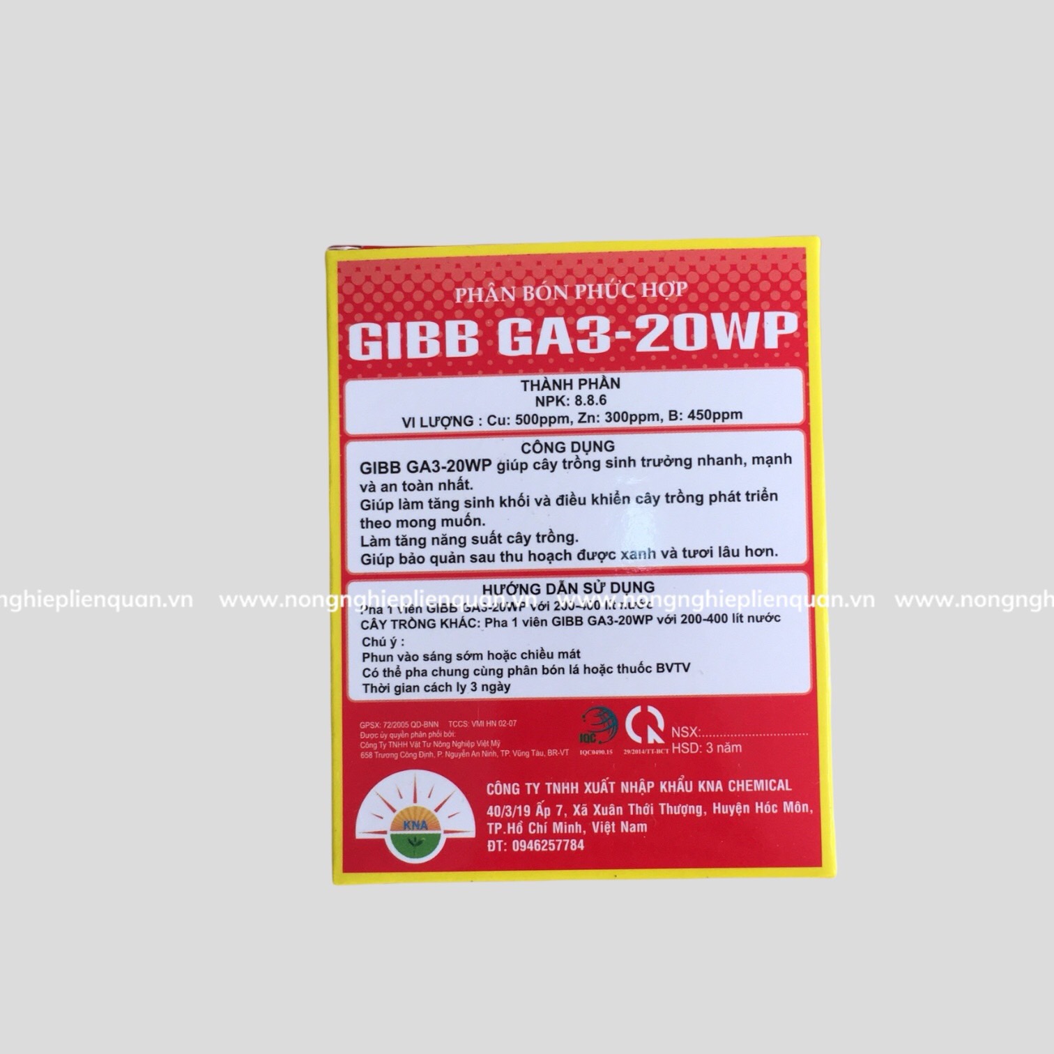 GIBB GA3 20WP VIÊN (10g)