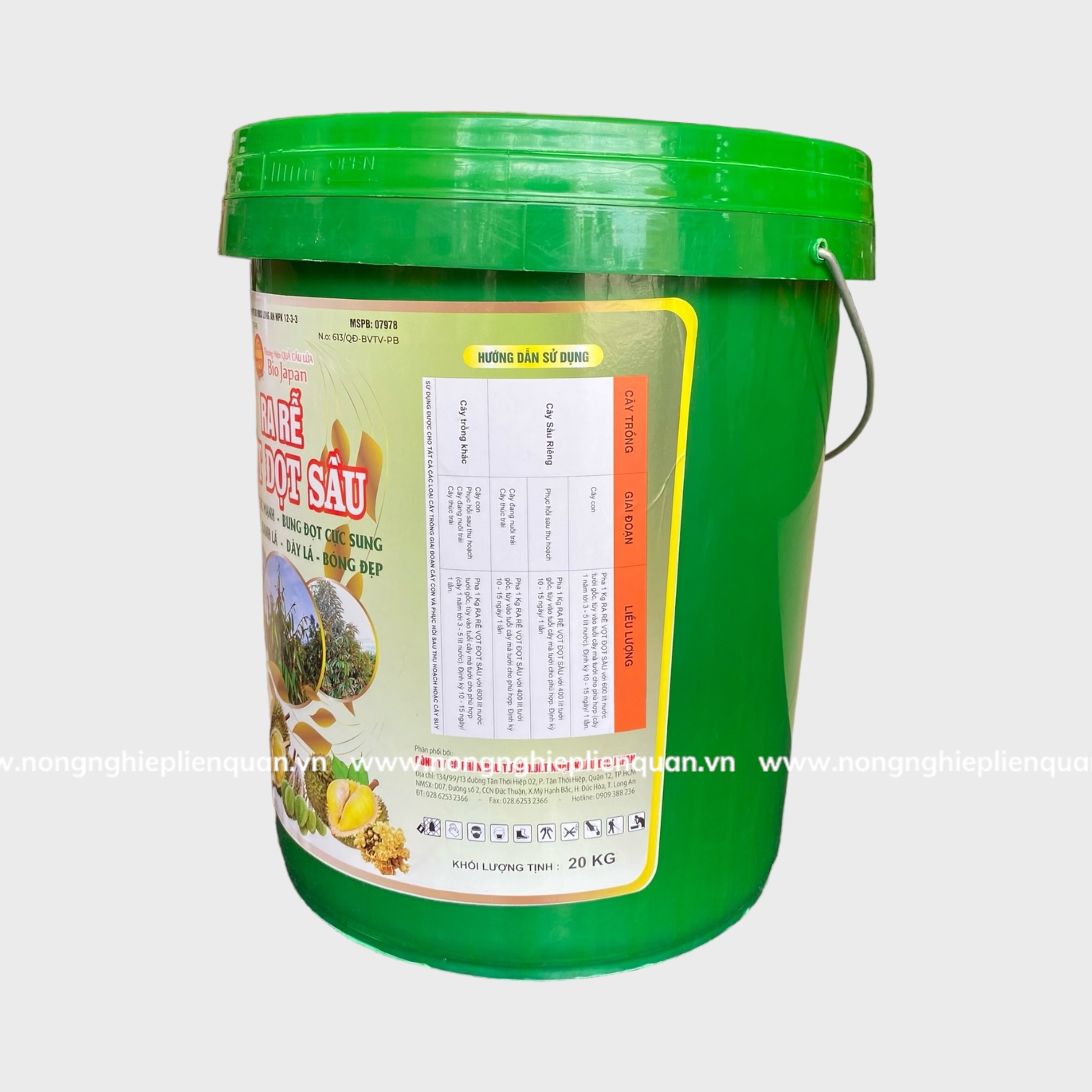 XÔ RA RỄ VỌT ĐỌT SẦU (20KG)