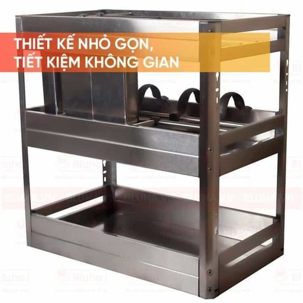 Giá chai lọ dao thớt EuroGold Inox hộp