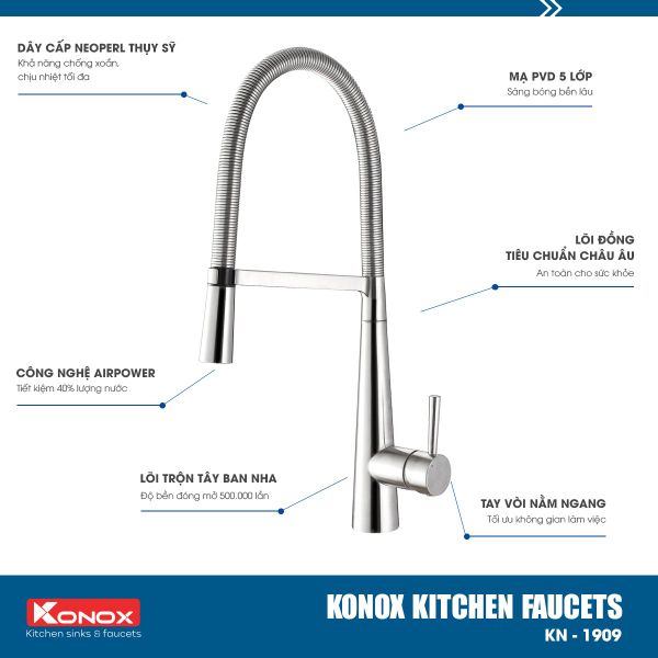 Vòi rửa bát Konox KN1909