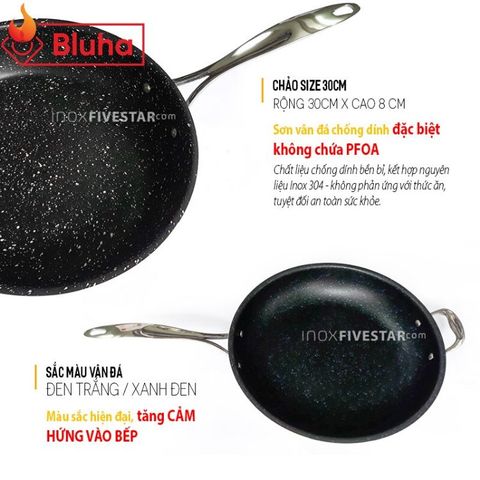 Chảo Fivestar cao cấp 3 lớp inox 304 30cm