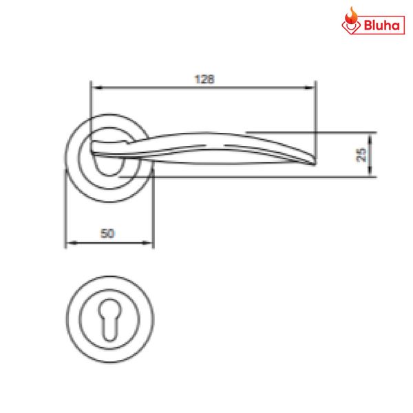 Tay nắm gạt Wind Hafele màu đen 901.79.706