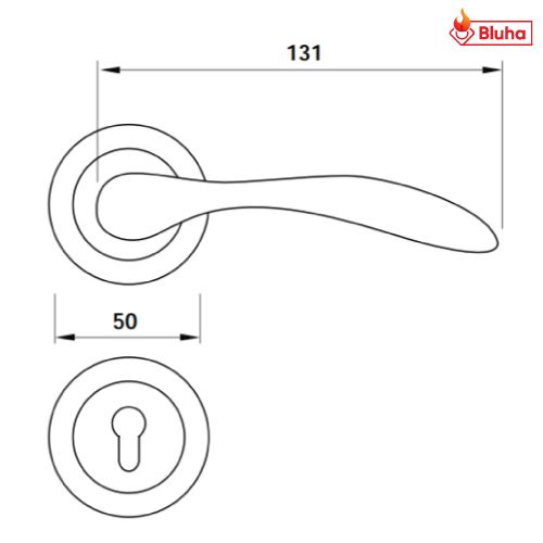Tay nắm gạt Giava Hafele màu đen 901.79.710