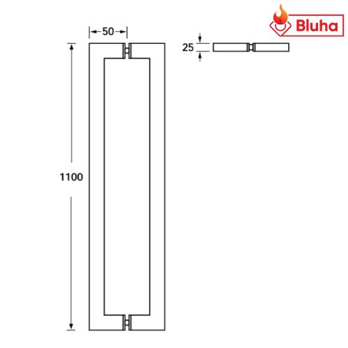 Tay nắm kéo dạng vuông Hafele 903.02.030
