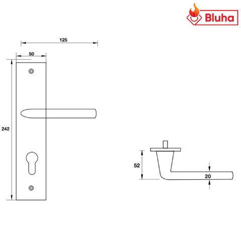 Tay nắm gạt đế dài Hafele 903.78.589