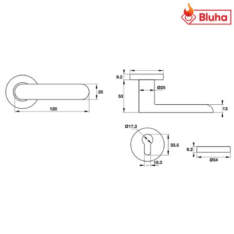 Tay nắm gạt có nắp che Hafele 903.98.162