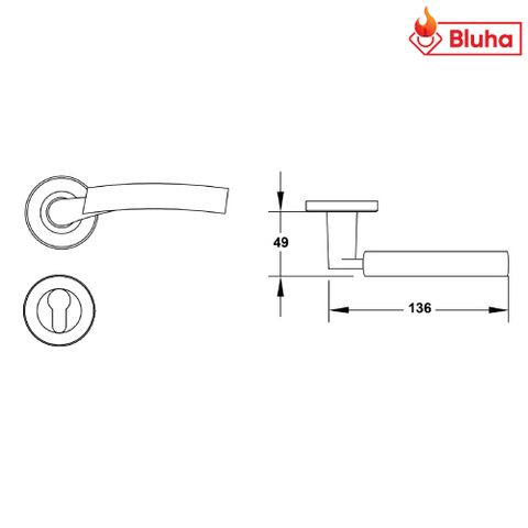 Tay nắm gạt có nắp che Hafele 903.99.723