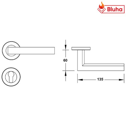 Tay nắm gạt có nắp che Hafele 903.99.724