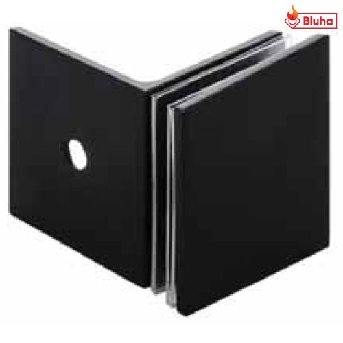 Kẹp kính tường 90° có đế Hafele màu đen 981.00.543