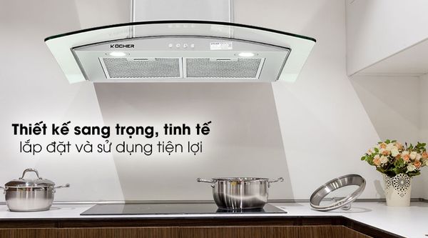 Máy hút mùi Kocher K-8870/8890 kính cong